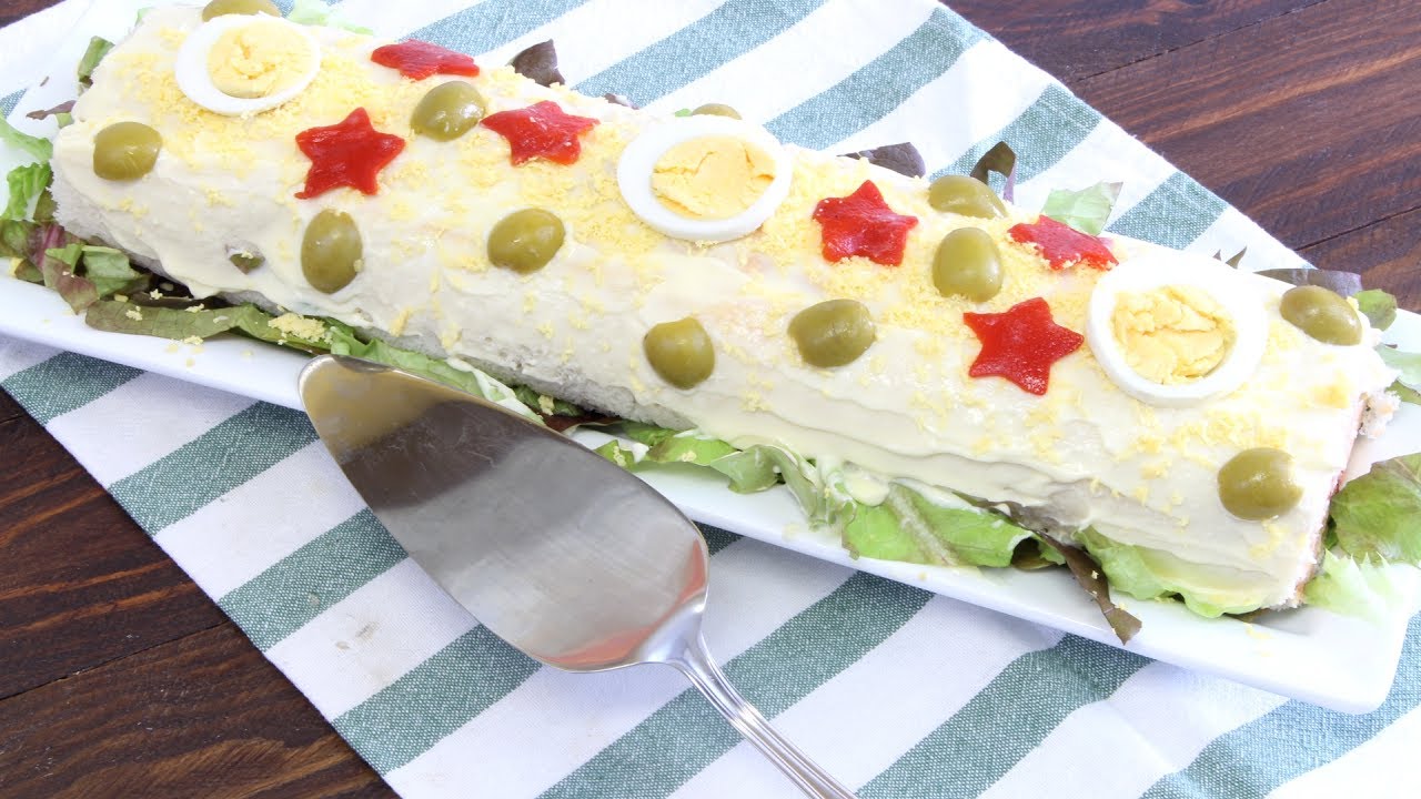 Brazo de gitano salado y frío | Pastel salado. Receta fácil
