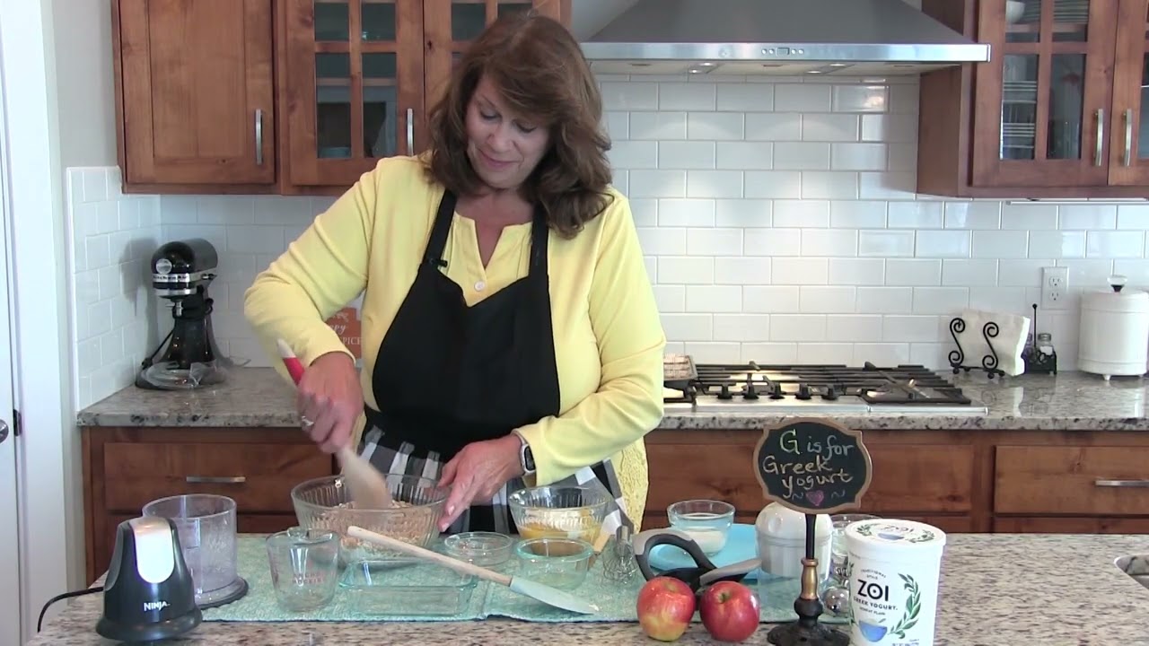 G is for Greek Yogurt - Apple Oatmeal Muffins
