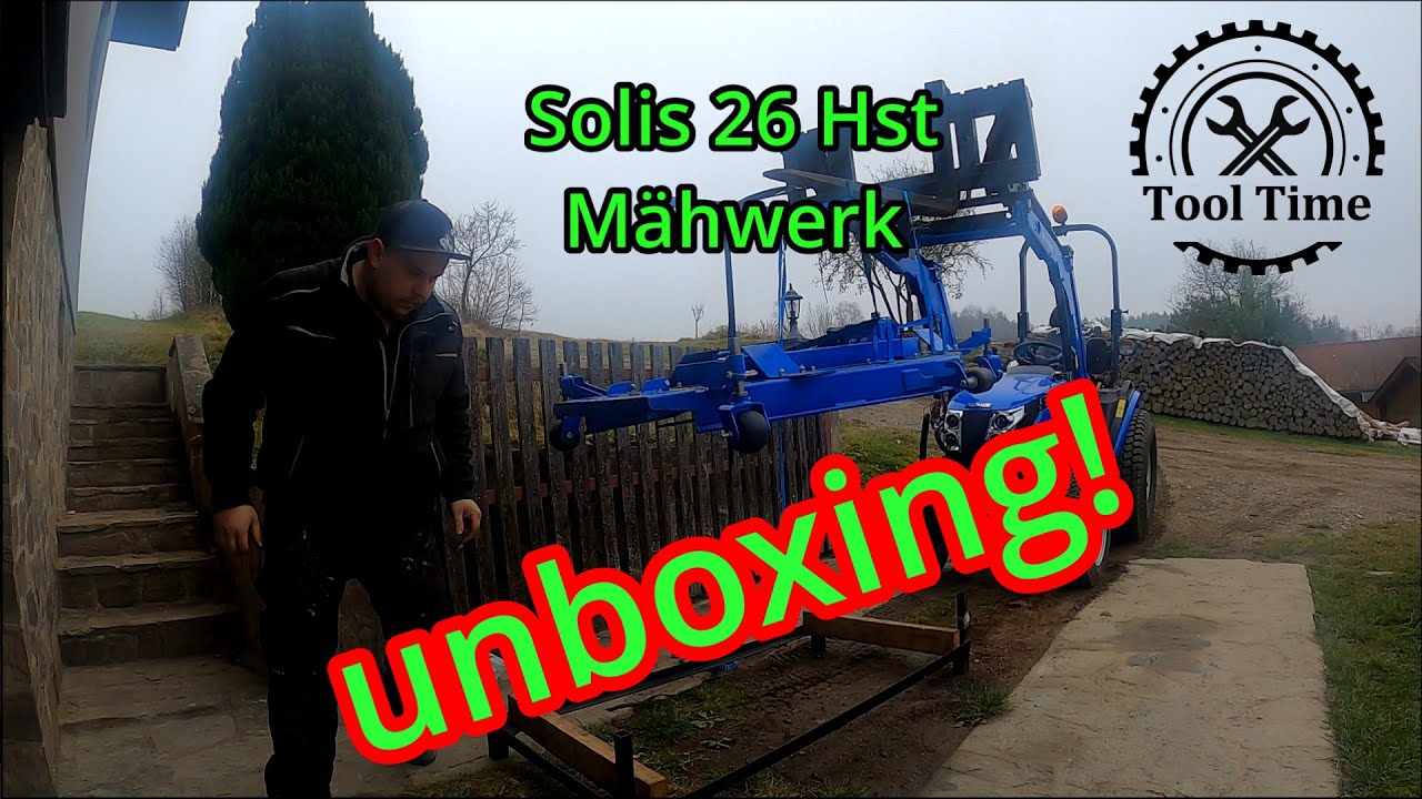 Das ertse Solis Zwischenachsmähwerk unboxing!!! Solis 26 Hst