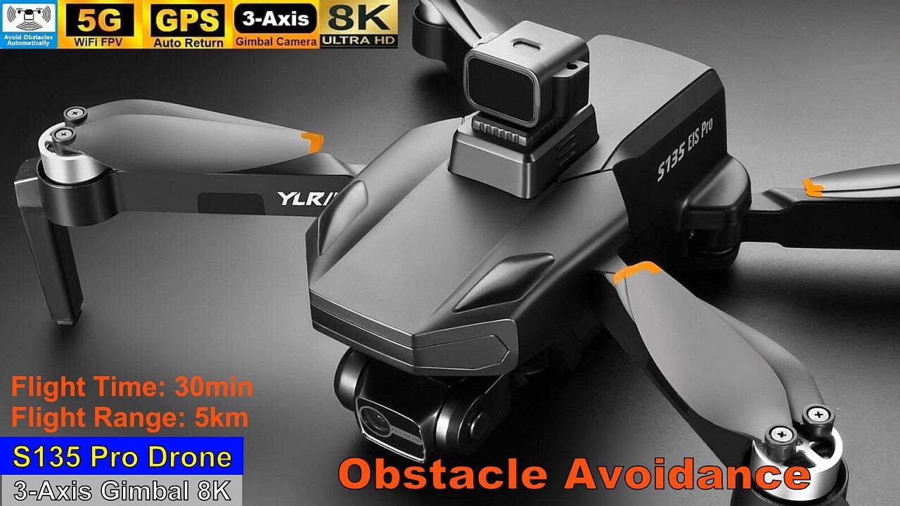 S135 Pro Obstacle Avoidance 3-Axis Gimbal Long Range Drone – Just Released !