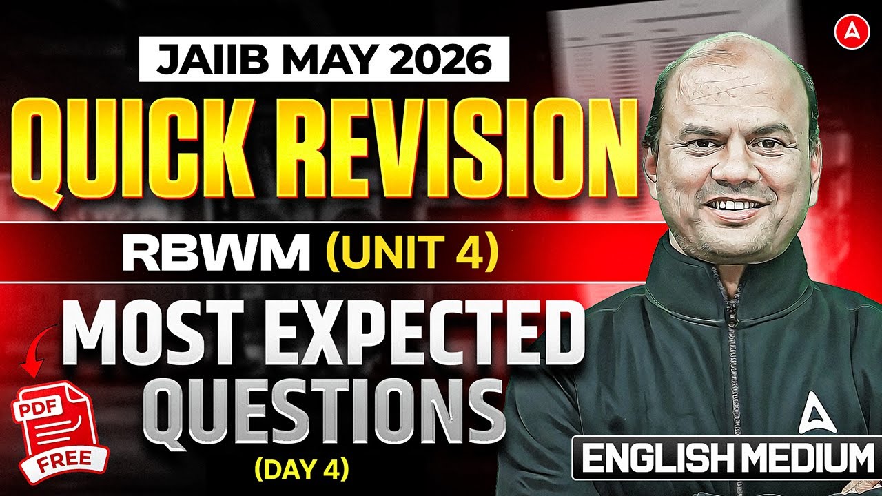 JAIIB Preparation 2026 | RBWM Most Expected Questions | Quick Revision | English Medium | Vishal Sir