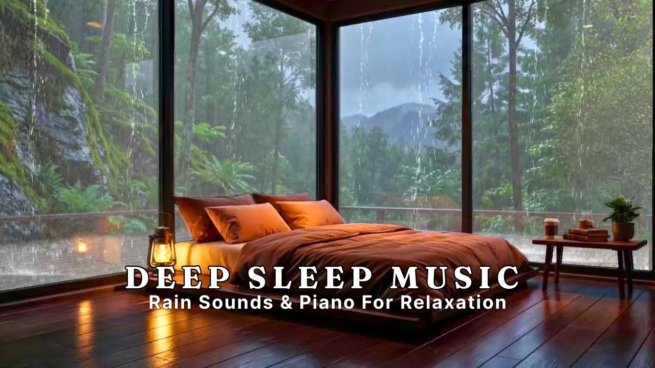 Soothing Sleep Music with RAIN & PIANO - Peaceful Music For Insomnia, Stress Relief, Deep Sleeping