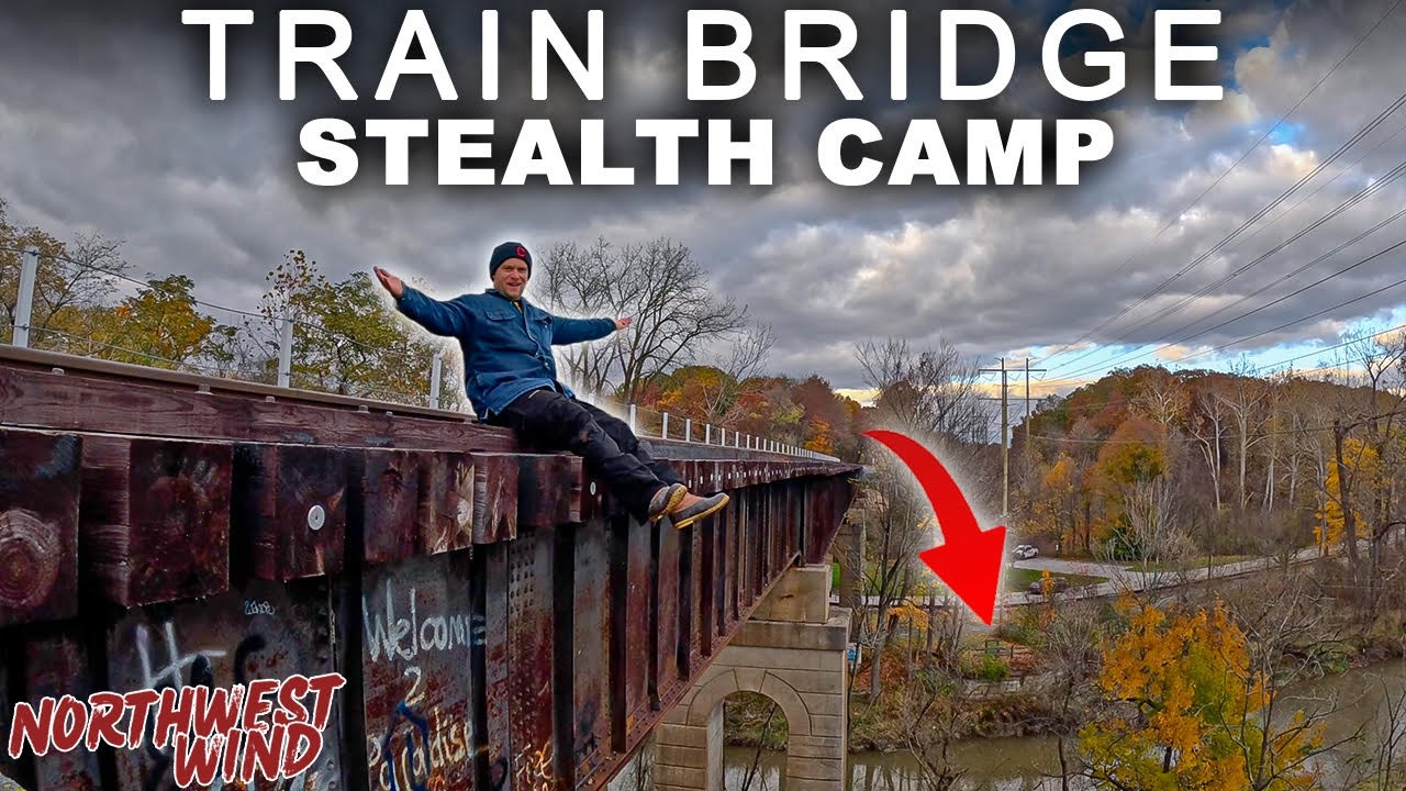 STEALTH CAMPING ON A TRAIN BRIDGE (FAIL)