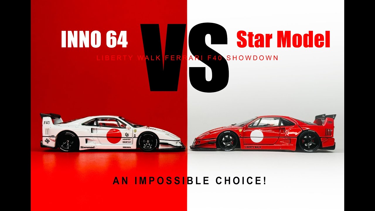 1/64 Liberty Walk Ferrari F40 Showdown | INNO64 vs Star Model Battle | An impossible choice!