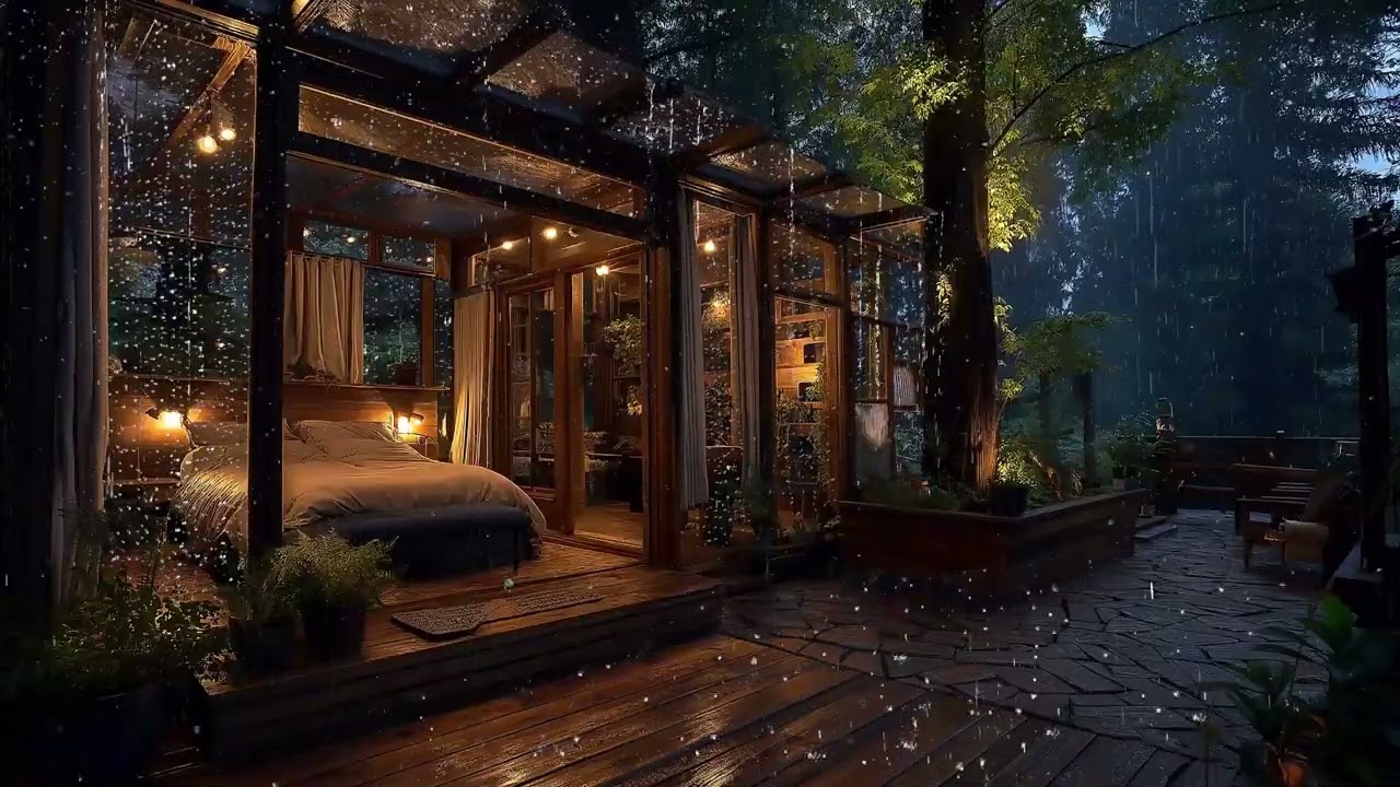 Peaceful Forest Rain Sounds | Night Nature Ambience for Deep Sleep & Relaxing Mind