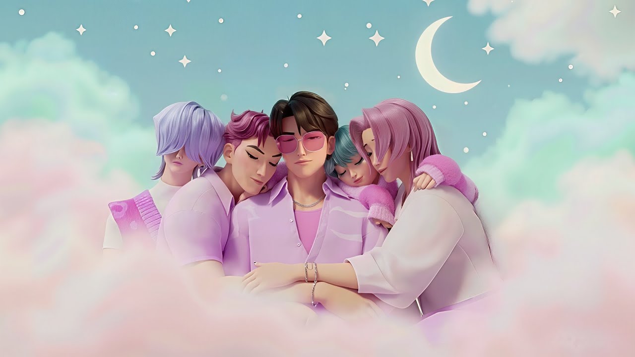 Calm Sleep in 3 Minutes With Jinu, Baby Saja, Abby, Romance & Mystery from Saja Boys 🌙 Relax Piano