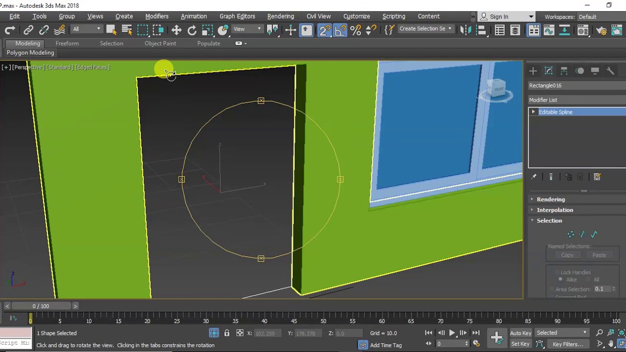 Lecture  07 - 3Ds Max  بناء شباك وباب بطريقة بسيطة