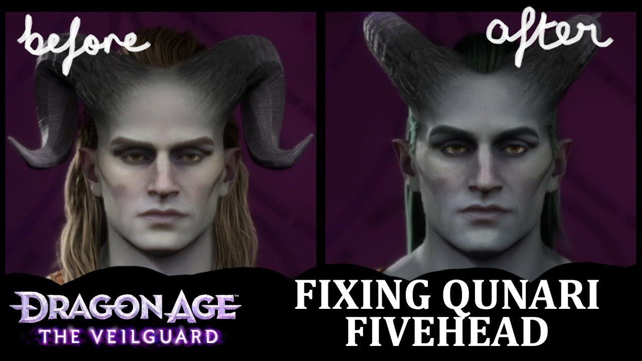 Dragon Age: The Veilguard Character Creation - How to Give Qunari Normal Foreheads
