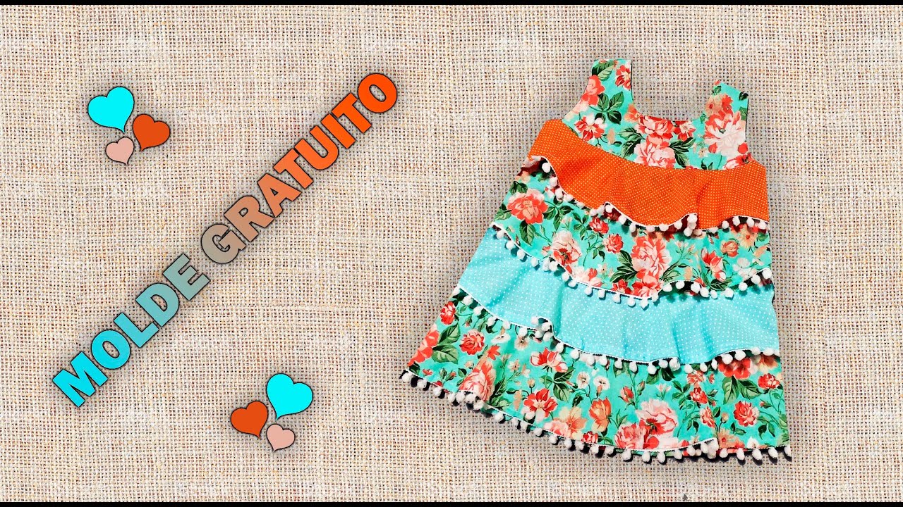 Trapézio com Babados (Modelo 2) 18 meses a 5 anos