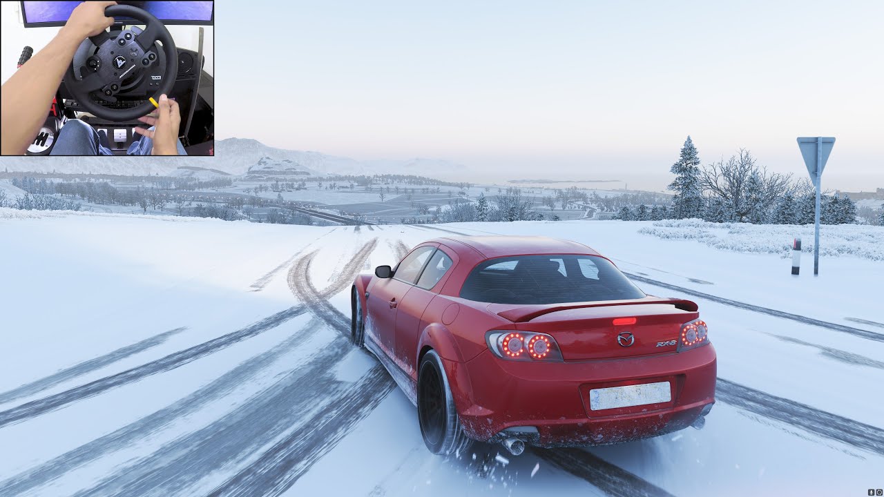 Mazda RX-8 R3 Snow Drifting - Forza Horizon 4 | Thrustmaster TX gameplay