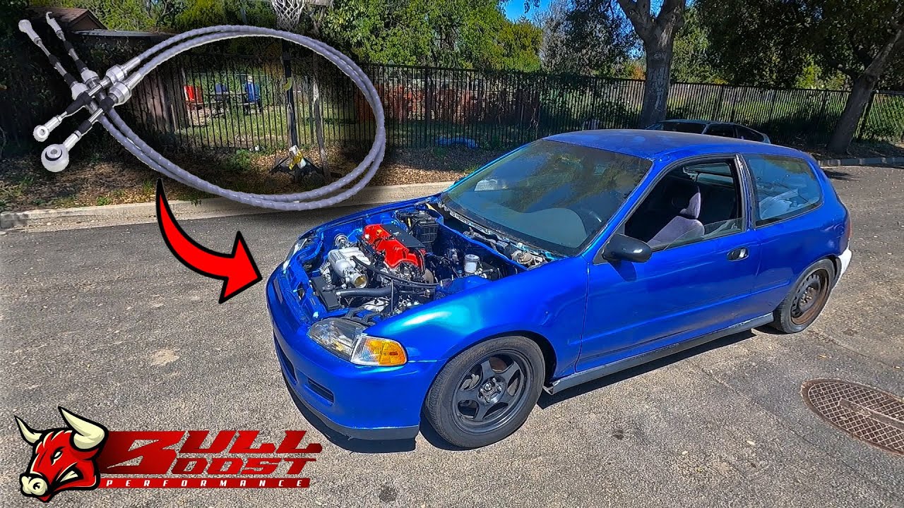Установка гоночного кабеля BULL BOOST K20 / K24 в Honda Civic
