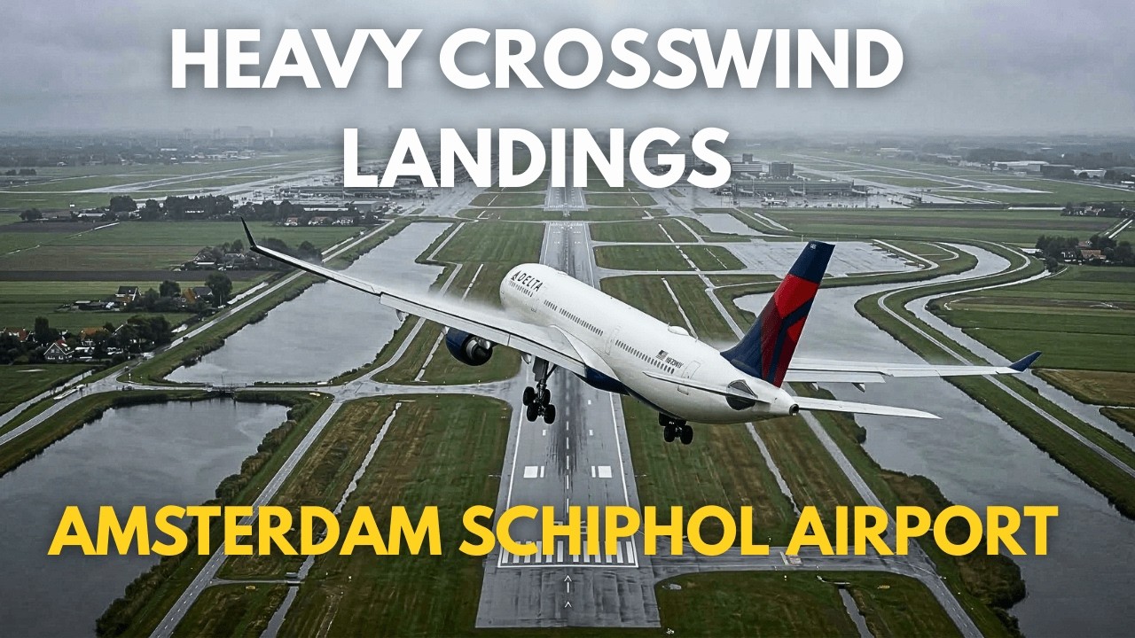 Extreme Crosswind Landings At Amsterdam Schiphol | Heavies Fighting The Wind | 777,787,A330, A350 🇳🇱