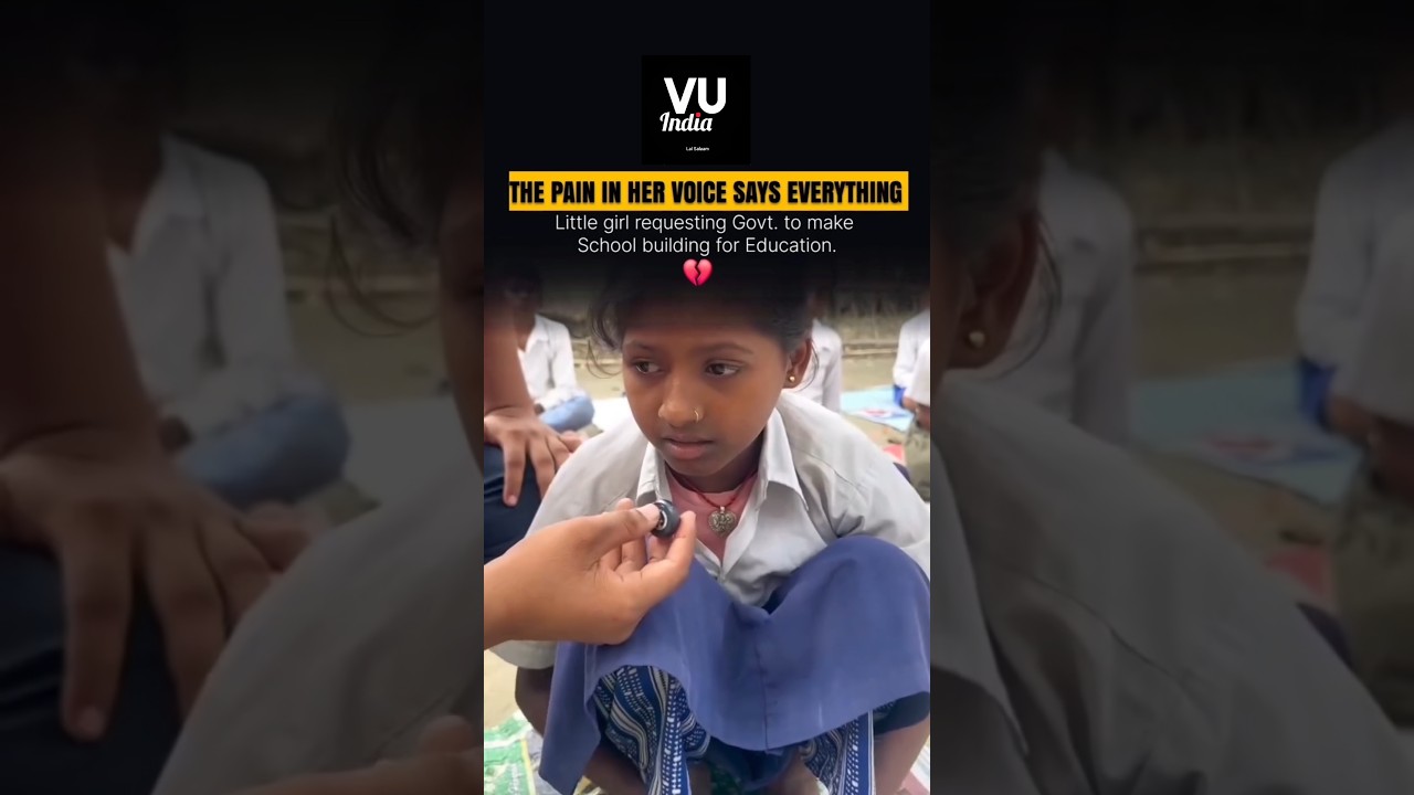 THE PAIN IN HER VOICE SAYS EVERYTHING Little girl requesting Govt make School building for Education