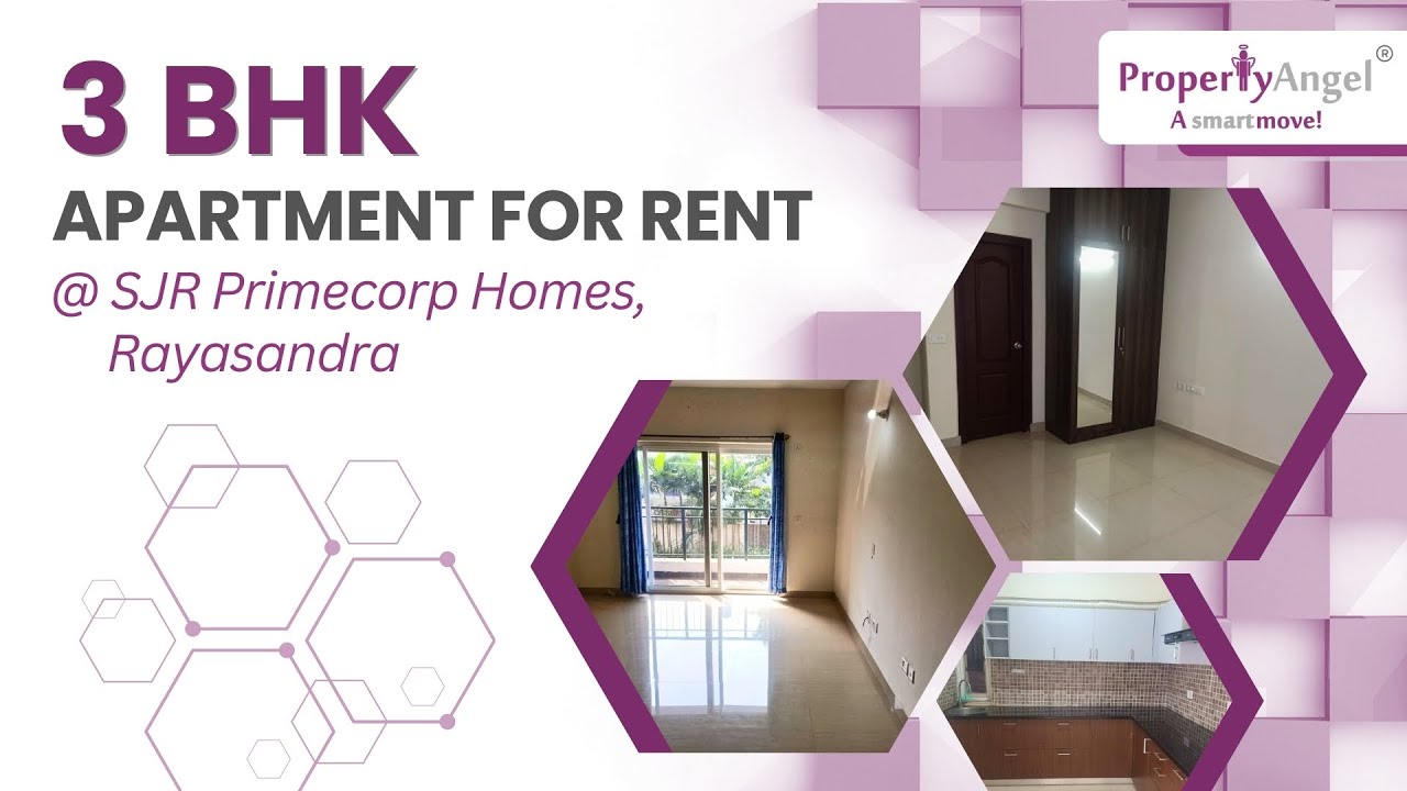 3 BHK Apartment For Rent in Rayasandra, Bangalore | SJR Parkway Homes | PropertyAngel (8406)