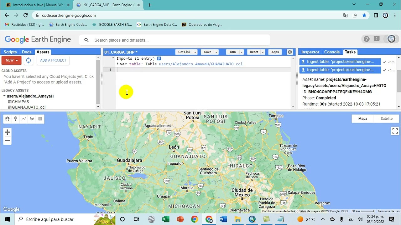 CURSO GEE 01 CARGAR SHP EN GOOGLE EARTH ENGINE
