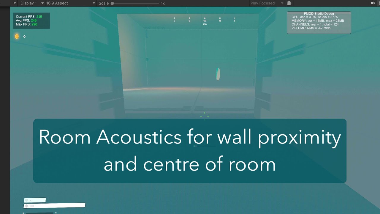 Room acoustics - Script that tracks the player's position in relation to the walls.