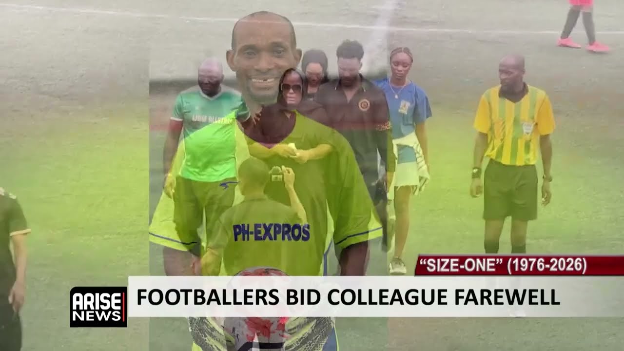 FOOTBALLERS BID COLLEAGUE FAREWELL