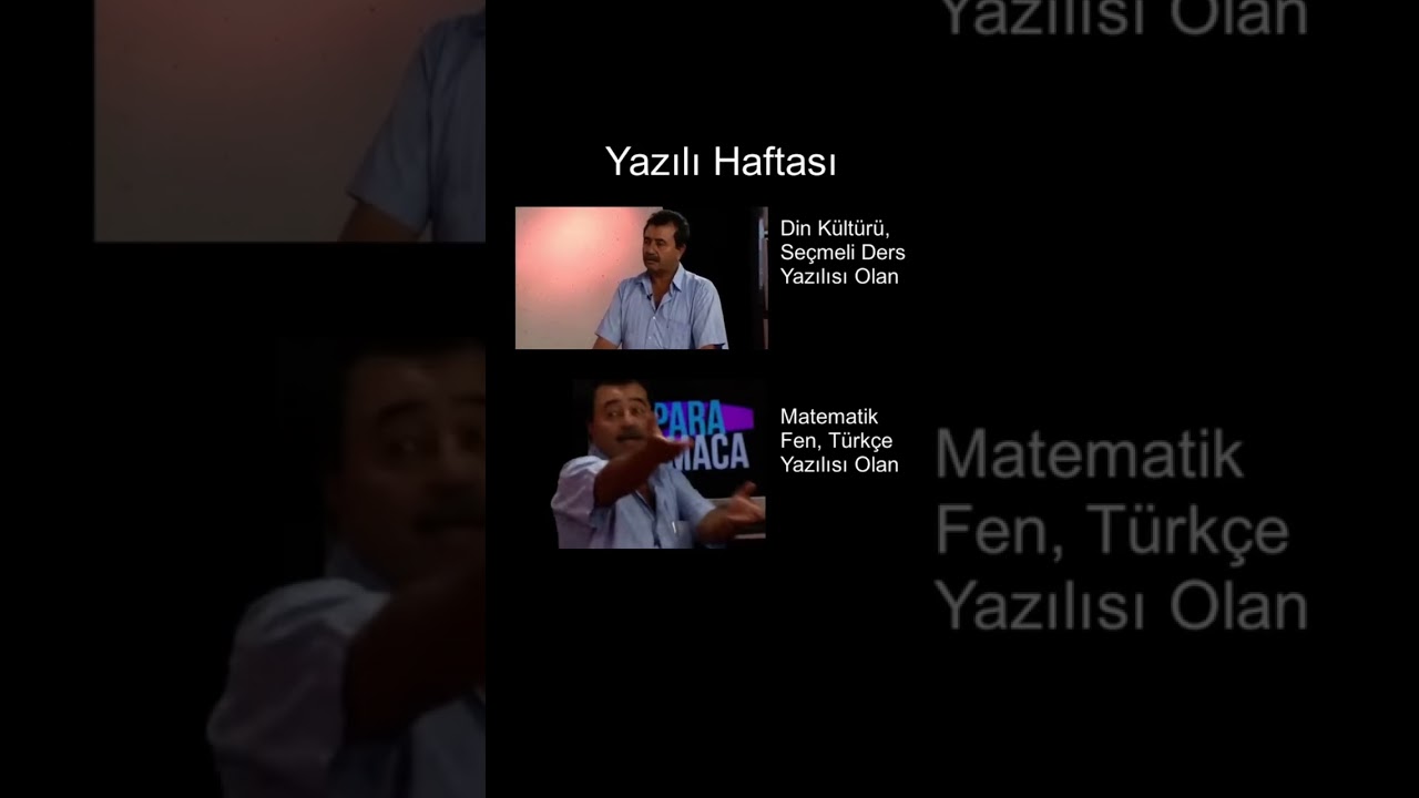 Yazılı Haftası Derslerin Zorluğuna Göre Öğrenciler 