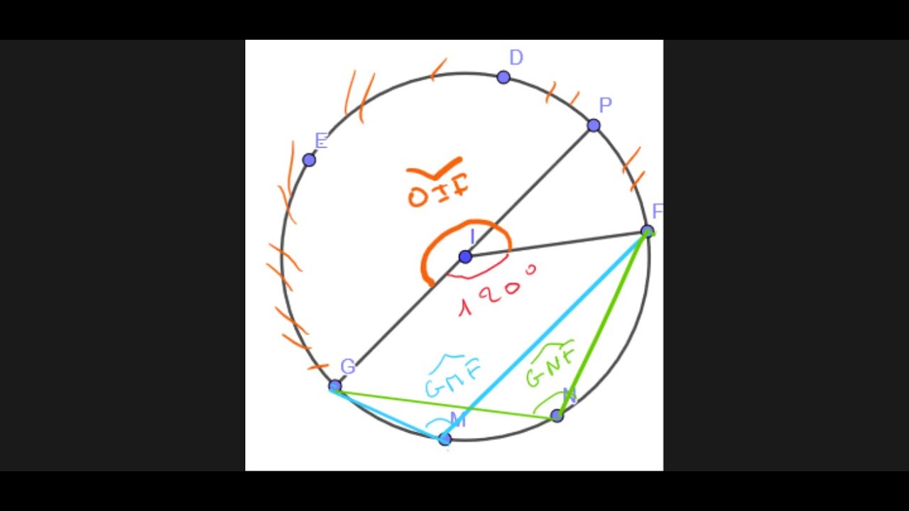 Exercices angle inscrit - angles au centre
