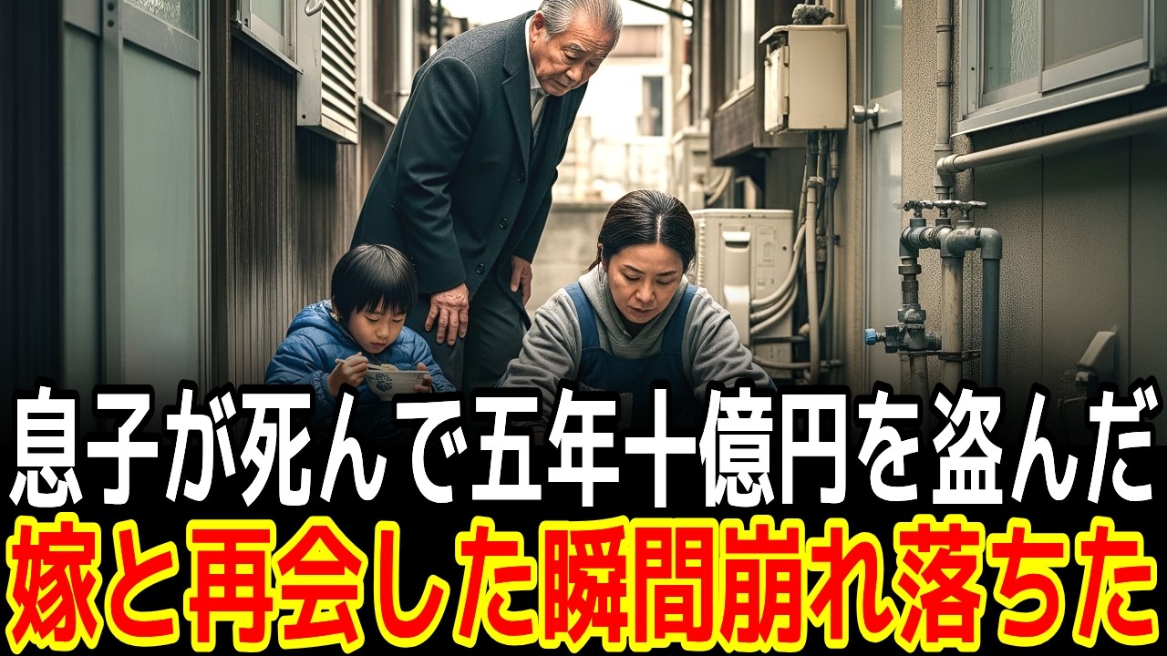 息子が死んで5年、10億円を盗んだ嫁と再会した瞬間崩れ落ちた|感動の実話|衝撃の逆転劇|人生ドラマ|