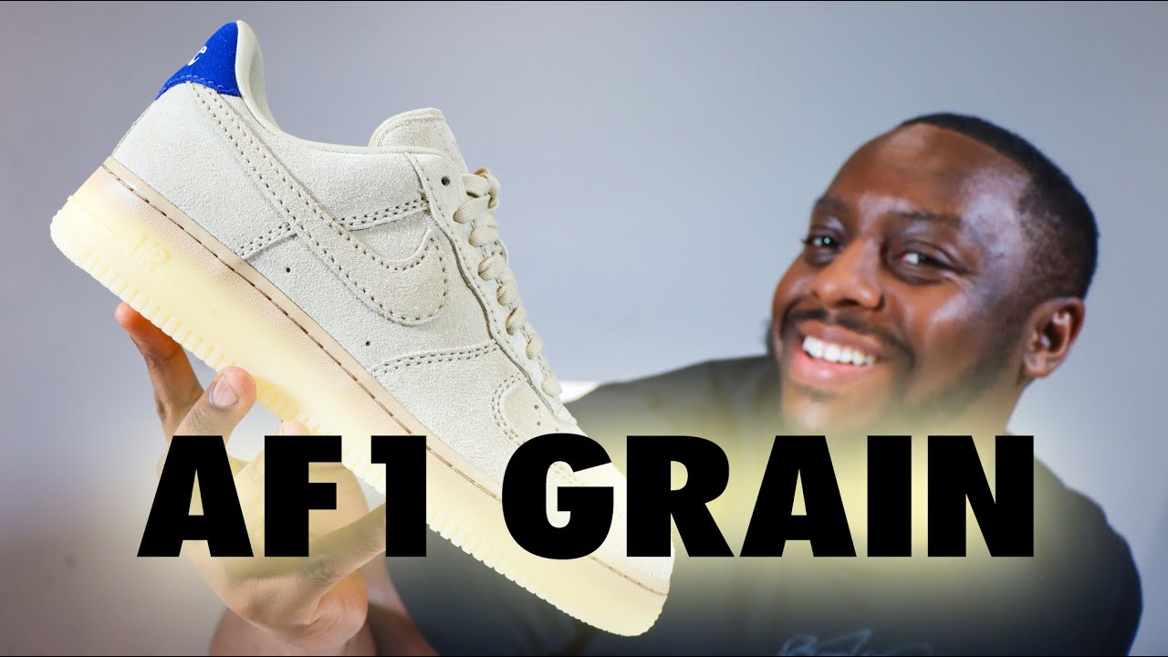 Nike Air Force 1 Grain Deep Royal Blue On Foot Sneaker Review QuickSchopes 577 Schopes FN7202 224