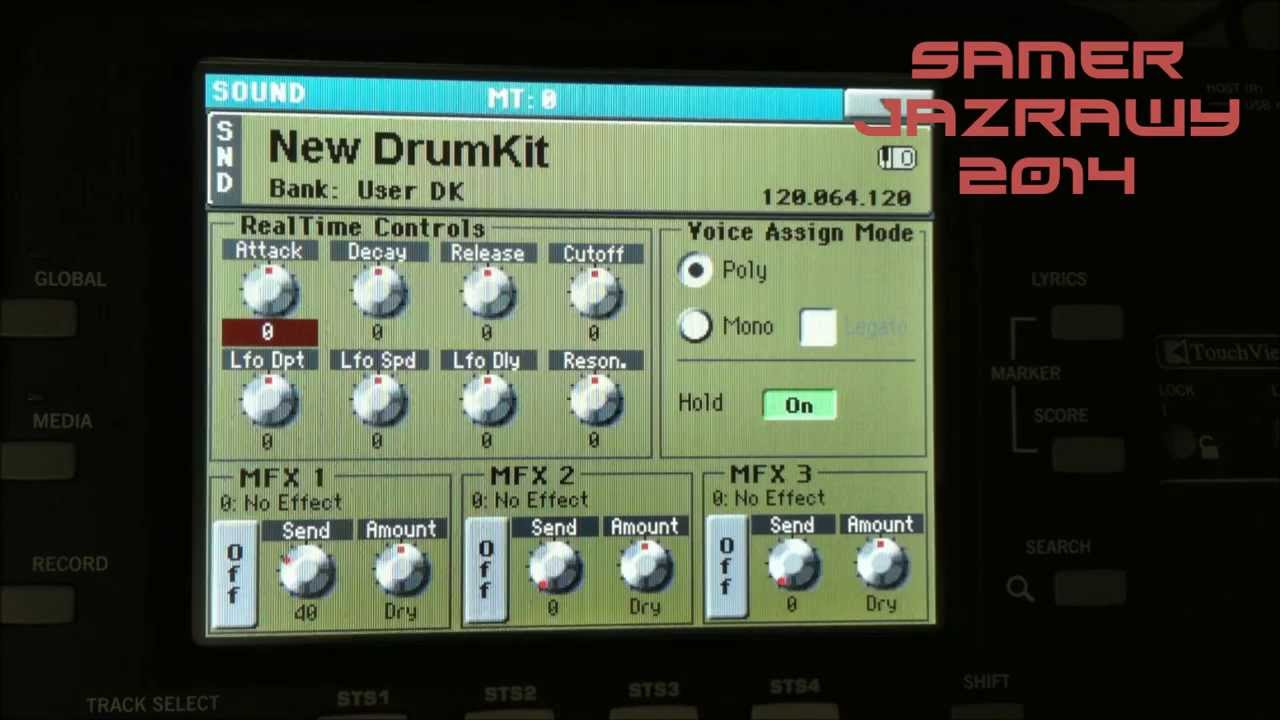 Korg Pa3X How to make your own drum kit in korg PA3X By Samer Jazrawy