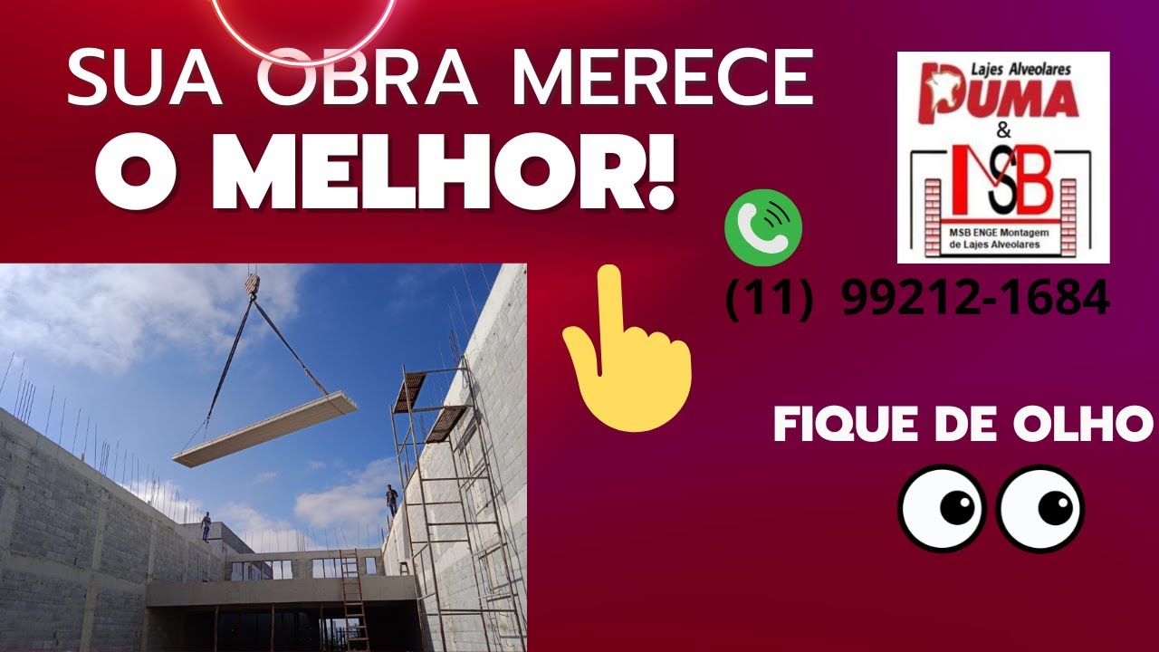 Fornecimento e Montagem de Laje Alveolar