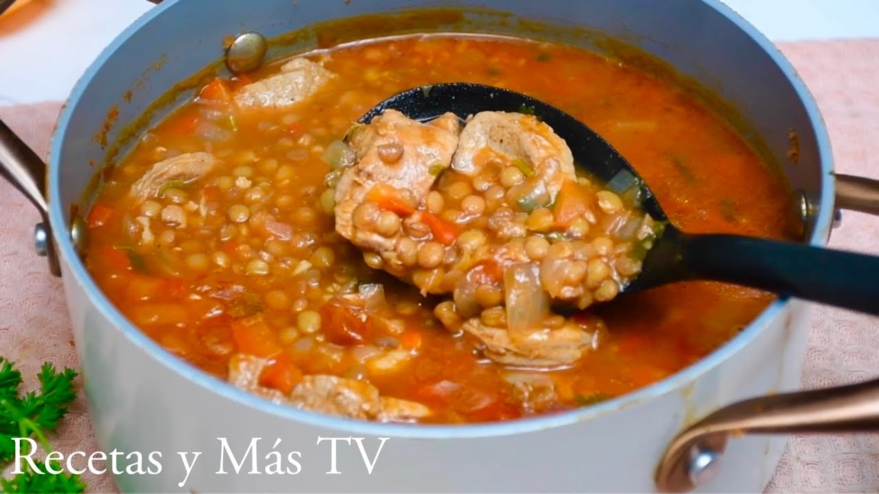 Para Comer Rico Unas Lentejas con Solomillo En Caldillo Súper Deliciosas y Fácil De Hacer