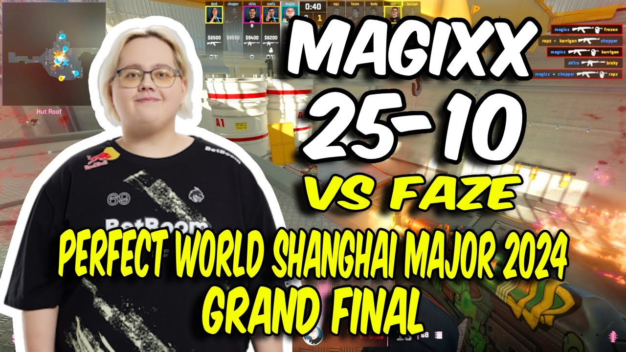 CS2 POV Spirit magixx (25/10) vs FaZe (Nuke) @ Perfect World Shanghai Major 2024 Grand final
