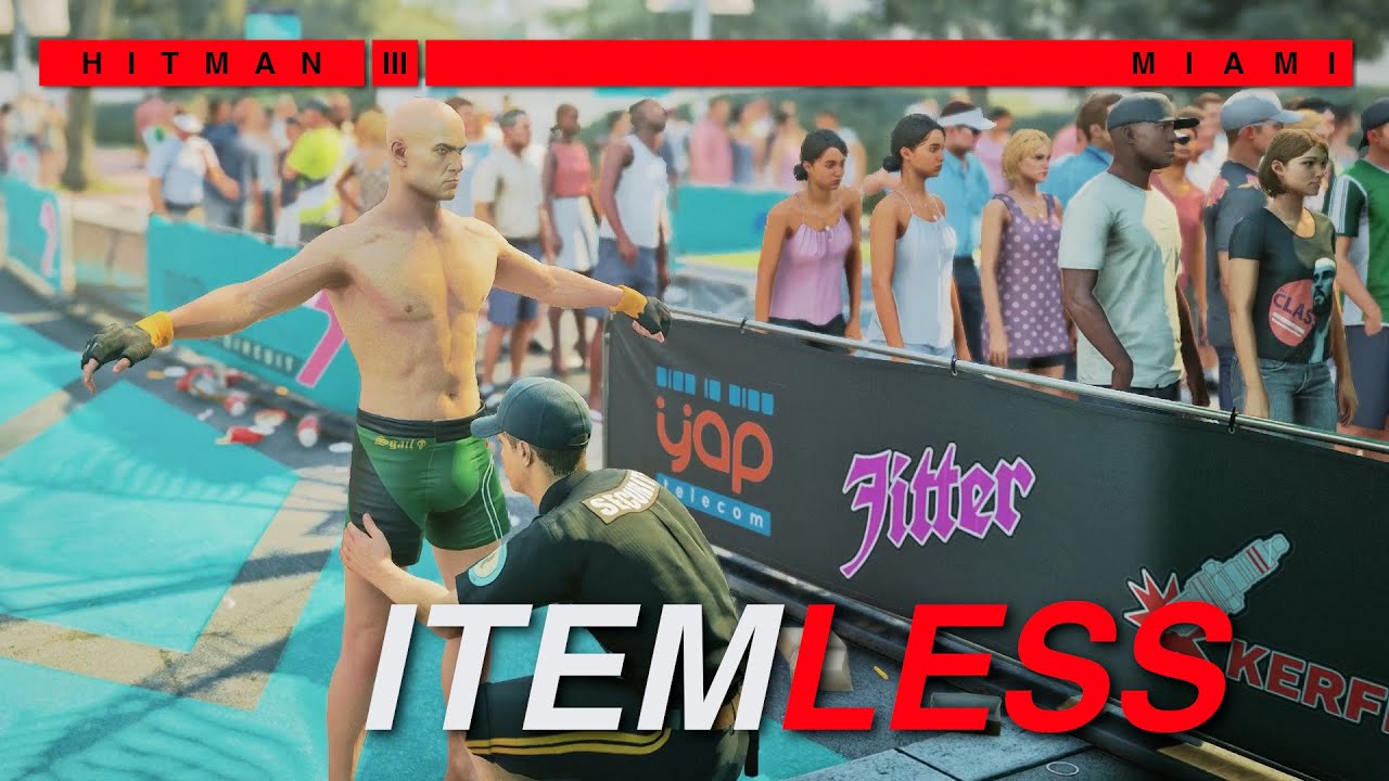 Beating Miami without using any items | HITMAN 3