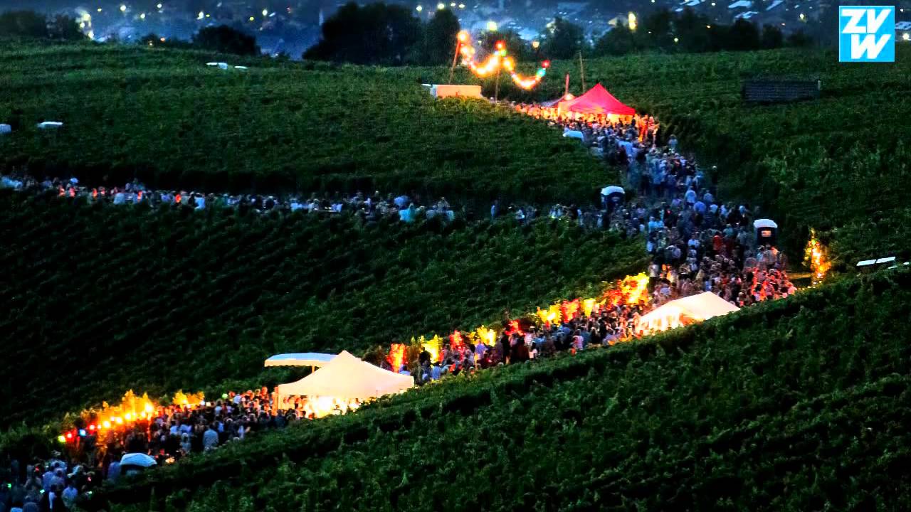 Leuchtender Weinberg Weinstadt Beutelsbach 2012 Feuerwerk