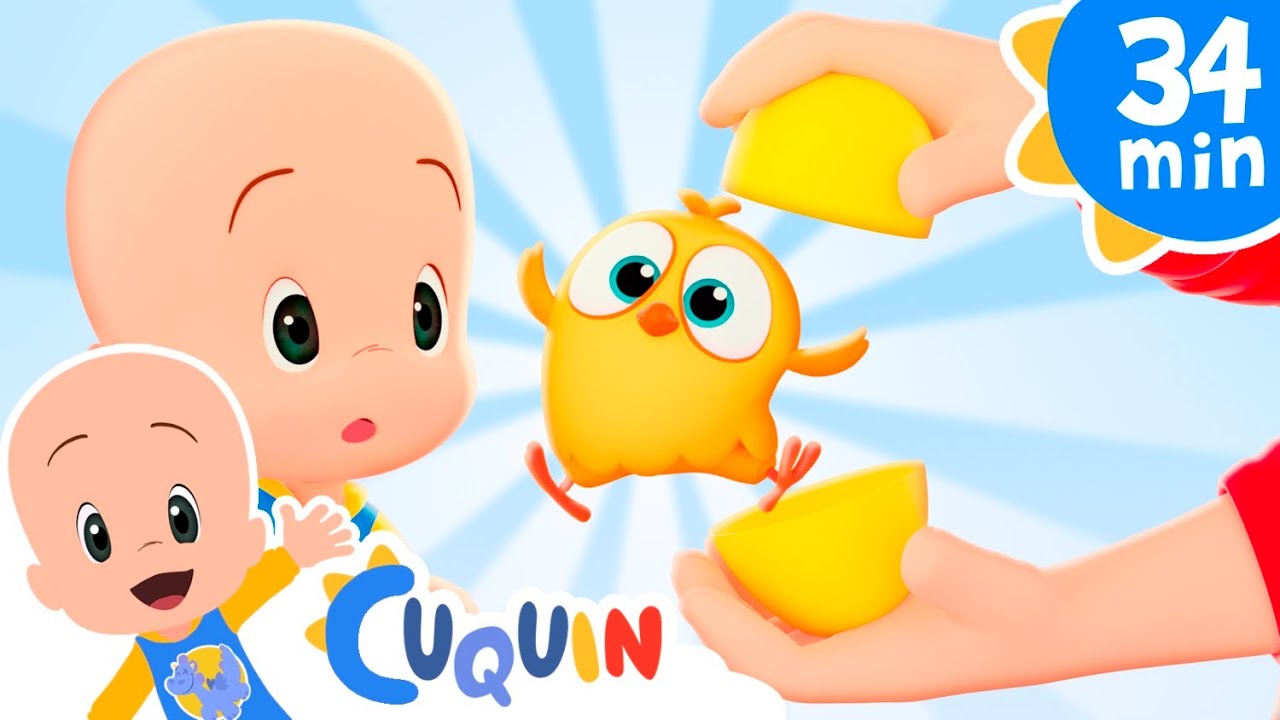 Animais de fazenda e ovos coloridos episódios e rimas infantis de Cleo e Cuquin