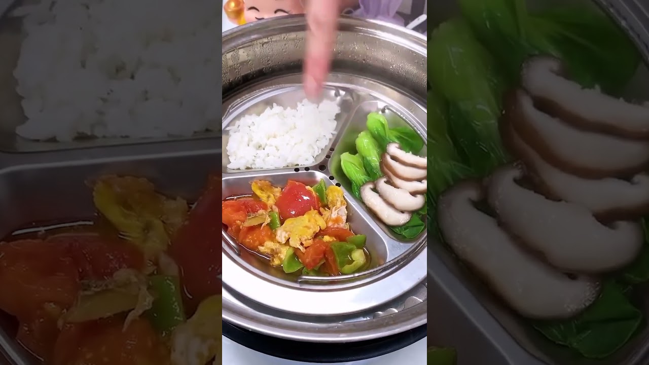 888] Recommendation: Yumu three-grid stainless steel steaming plate #youtubeshort #kitchen