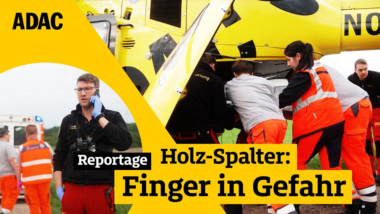 Unfall am Holz-Spalter: Kampf um die Hand I ADAC im Einsatz