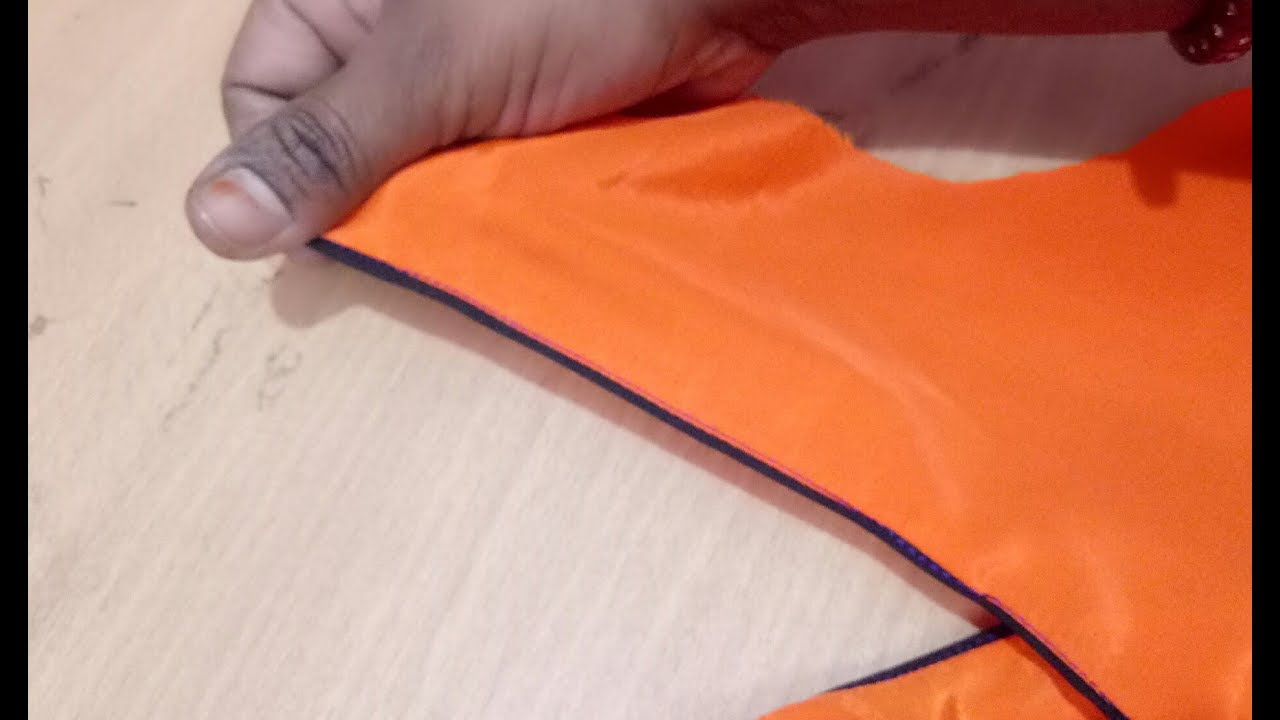 Neck piping without cord easy method