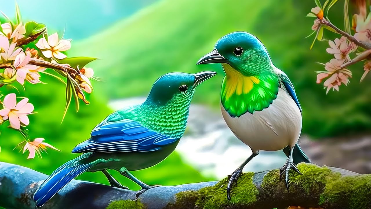 Пение птиц 4K ~ Терапия пением птиц 24/7 🌿 Уменьшите чрезмерные размышления и восстановите энерги...