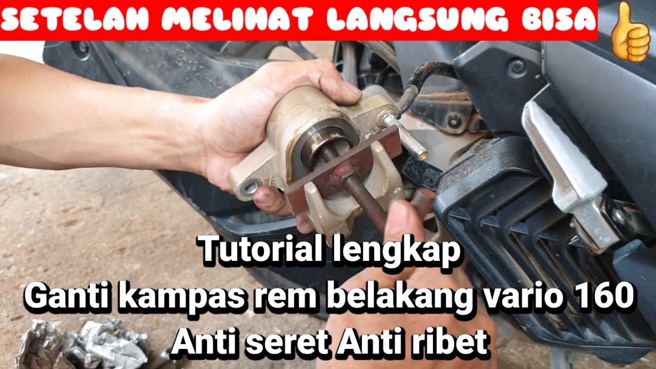 Cara ganti kampas cakram belakang vario 160 anti seret @yudikakakeke5974