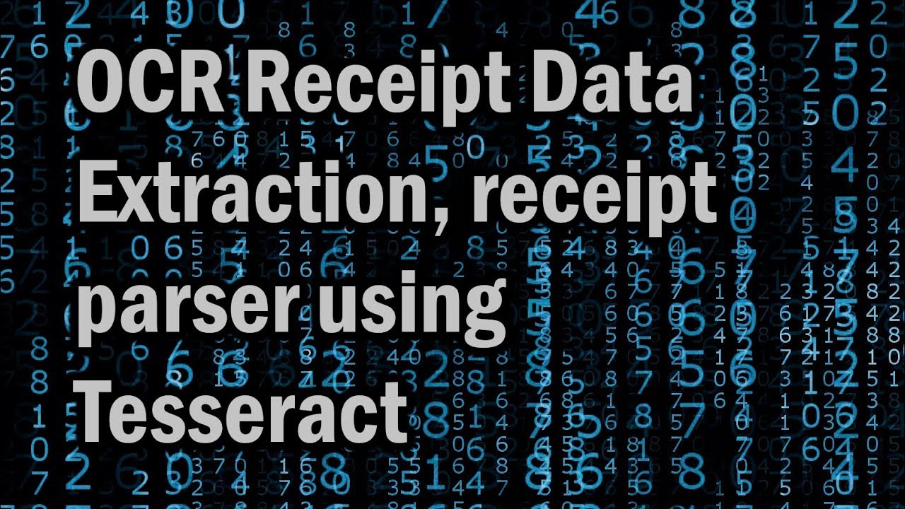 OCR Receipt Data Extraction, receipt parser using Tesseract