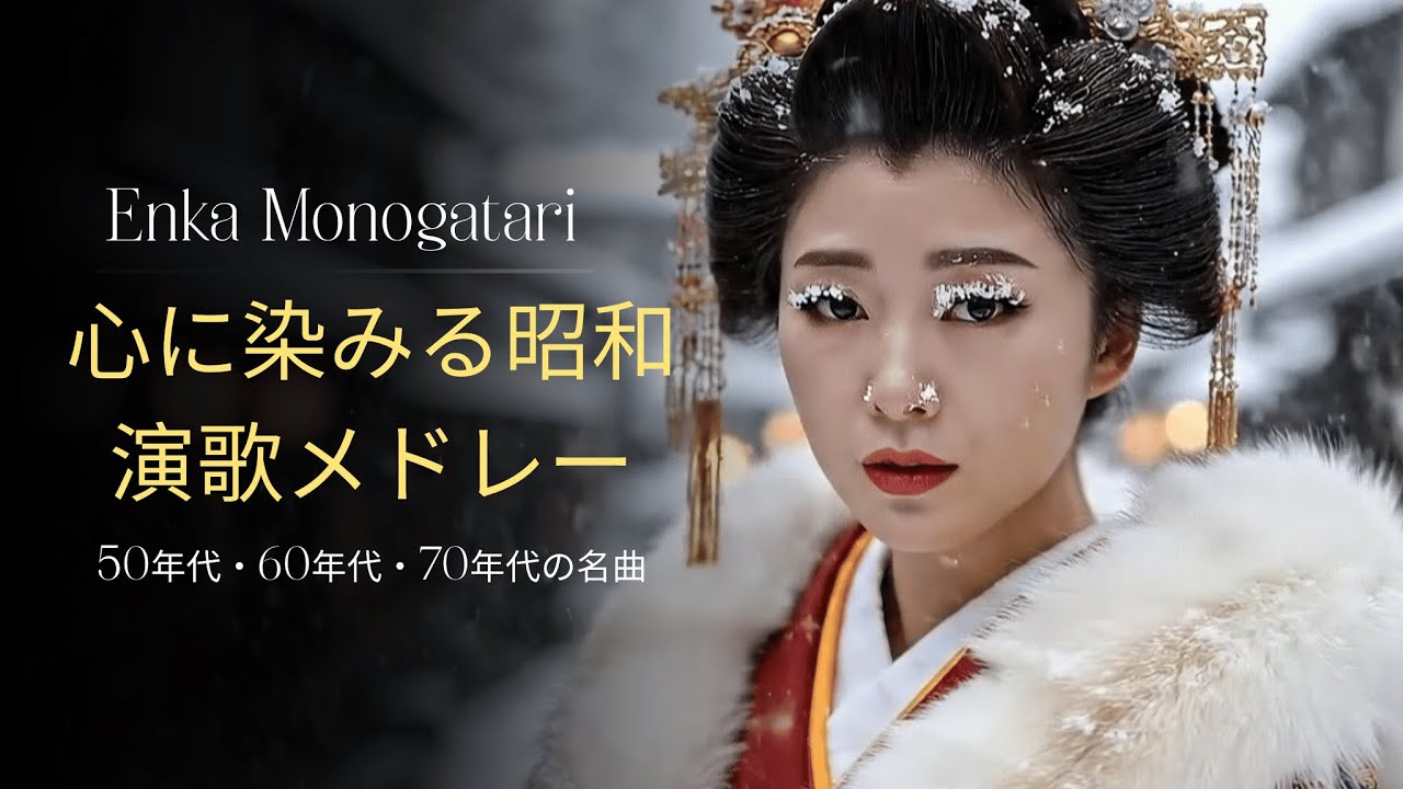 【涙腺崩壊】心に染みる昭和演歌メドレー (50~70年代)｜日本のノスタルジア |  Enka Monogatari