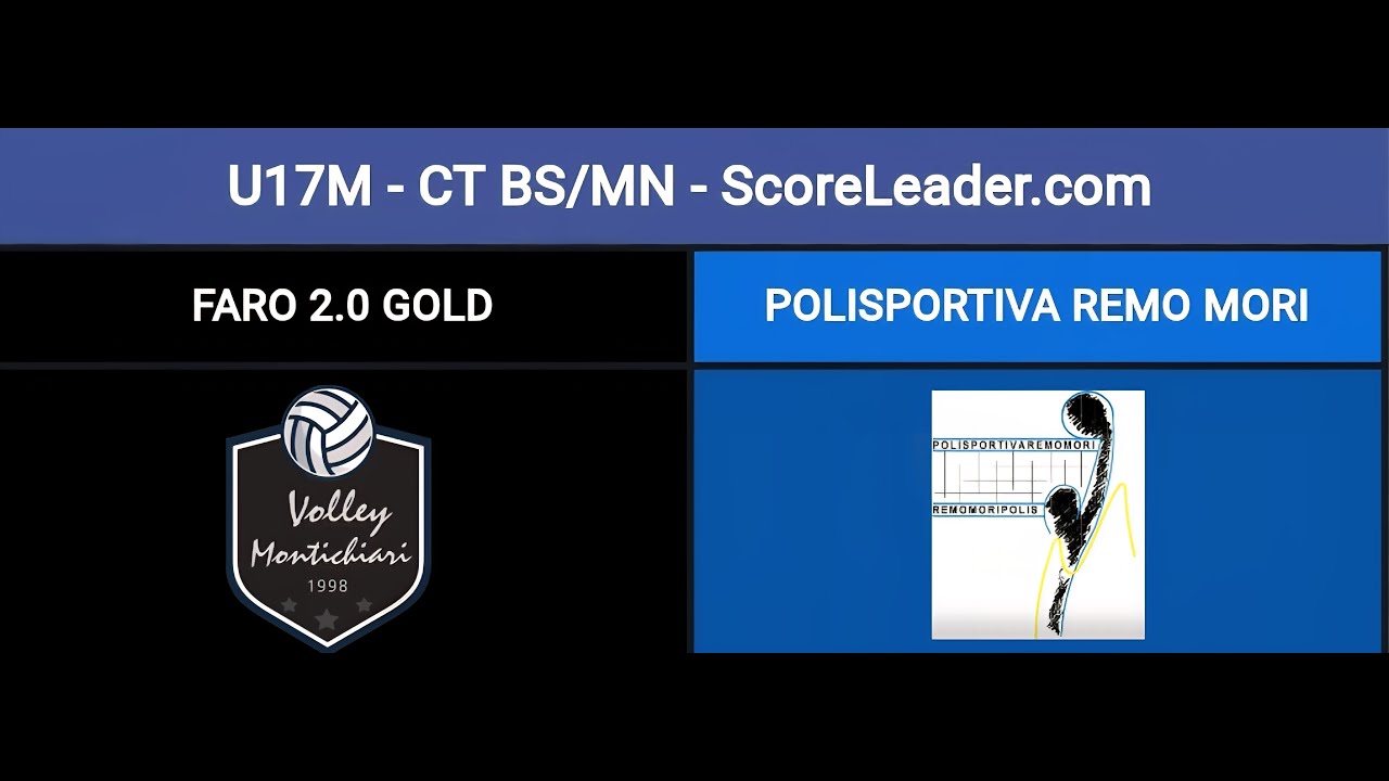 U17M CT BS/MN - FARO 2.0 GOLD VS POLISPORTIVA REMO MORI