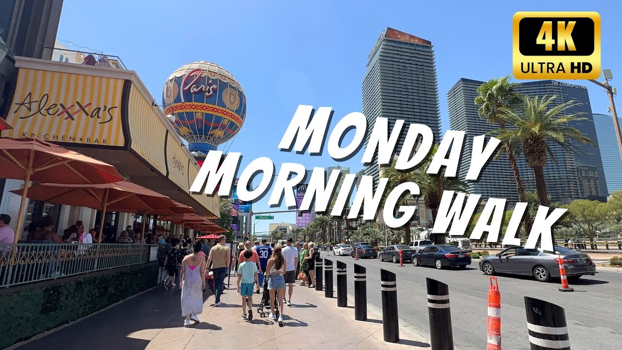 4K Monday Morning Walk on The Las Vegas Strip 5/8/2023 | Walking Las Vegas Boulevard