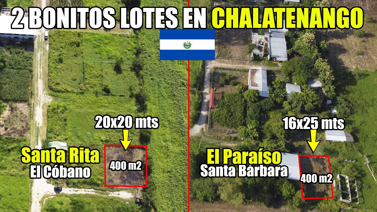 CACHADA‼️2 LOTES DE 400 m2 BONITOS EN CHALATENANGO 😮🇸🇻