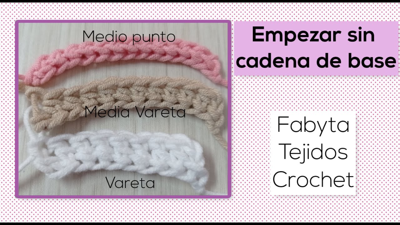 Comenzar sin cadena de base en crochet o ganchillo con los 3 puntos basicos - Inicio sin cadenas