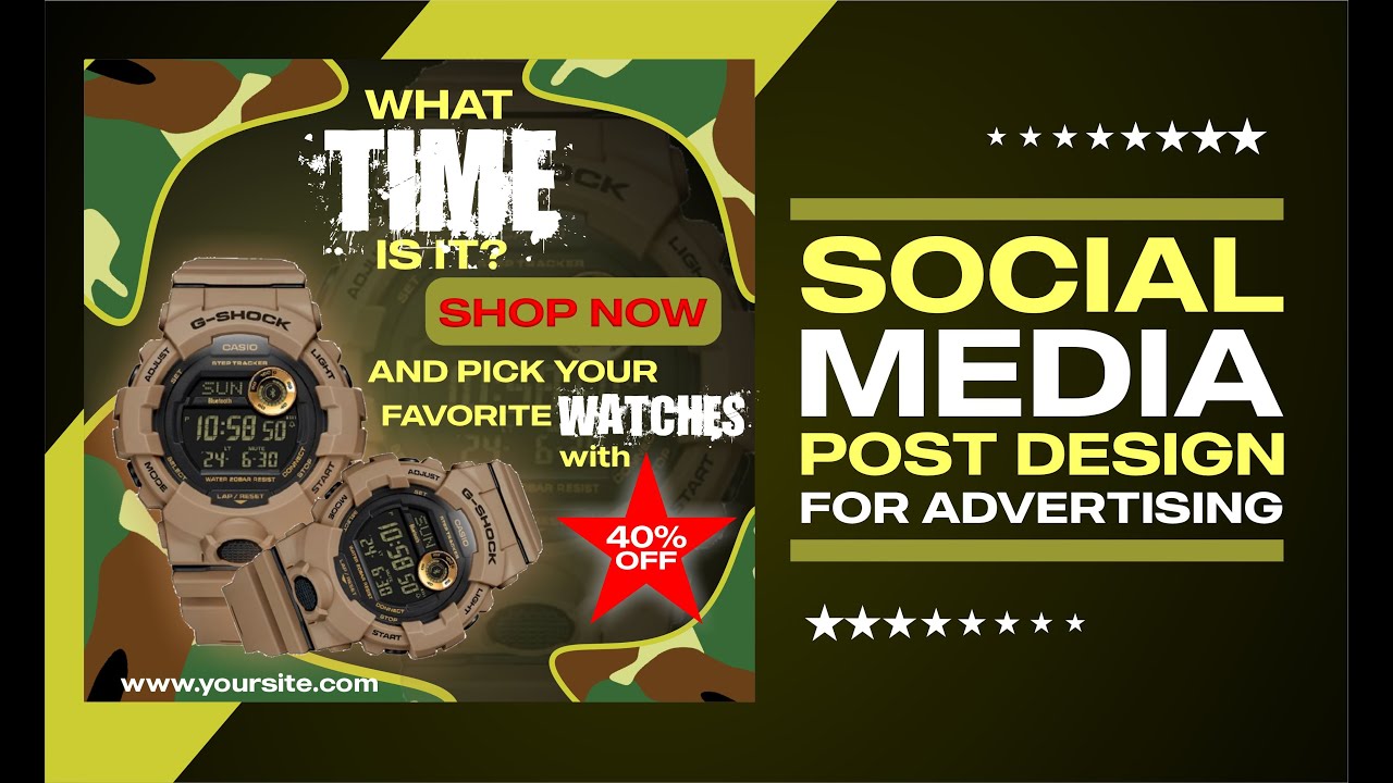 HOW TO MAKE A SOCIAL MEDIA POST DESIGN FOR ADVERTISING IN CORELDRAW