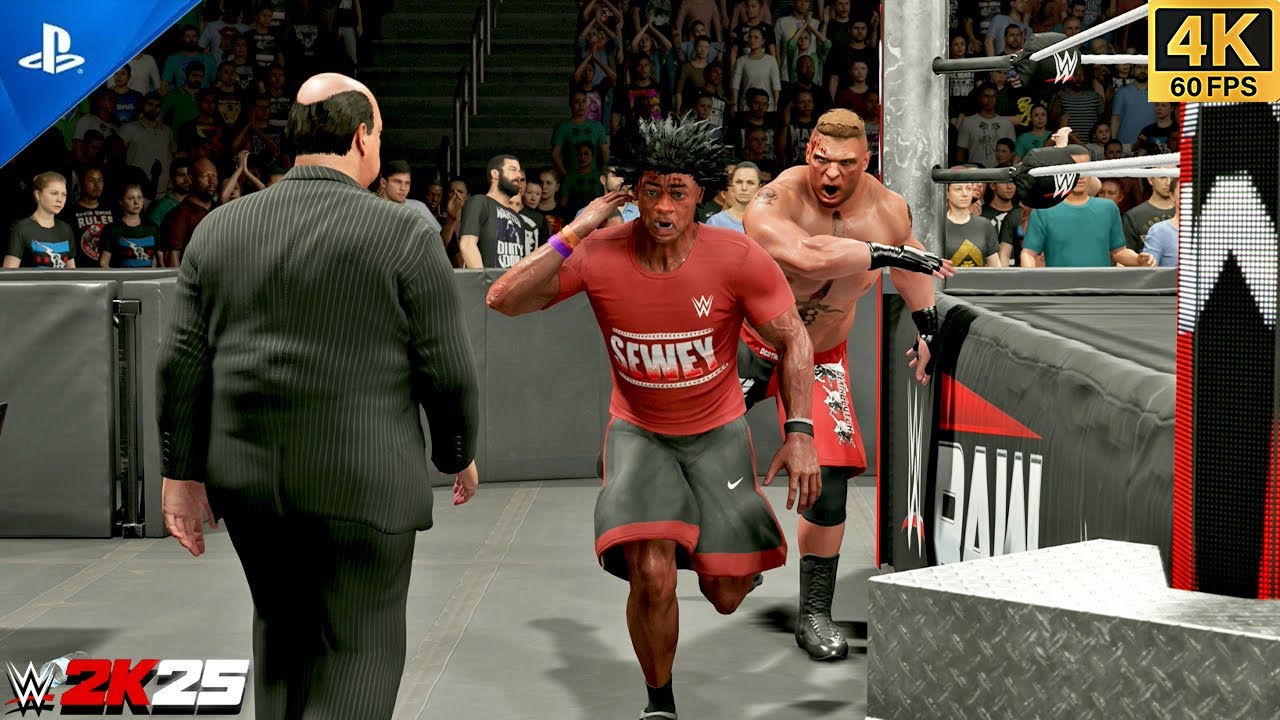 WWE 2K25 — Я показываю скорость против Брока Леснара — матч по экстремальным правилам | 4K PS5