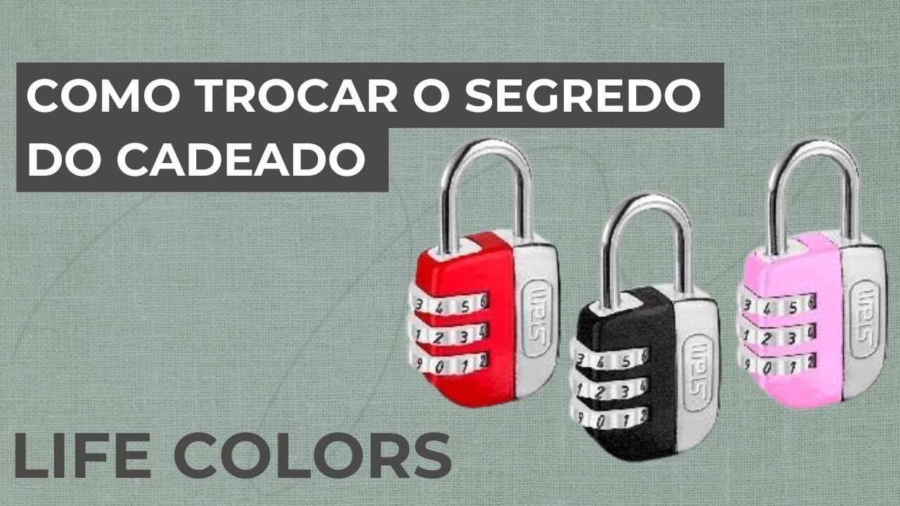 Como trocar o segredo do cadeado Life Colors (marca STAM)