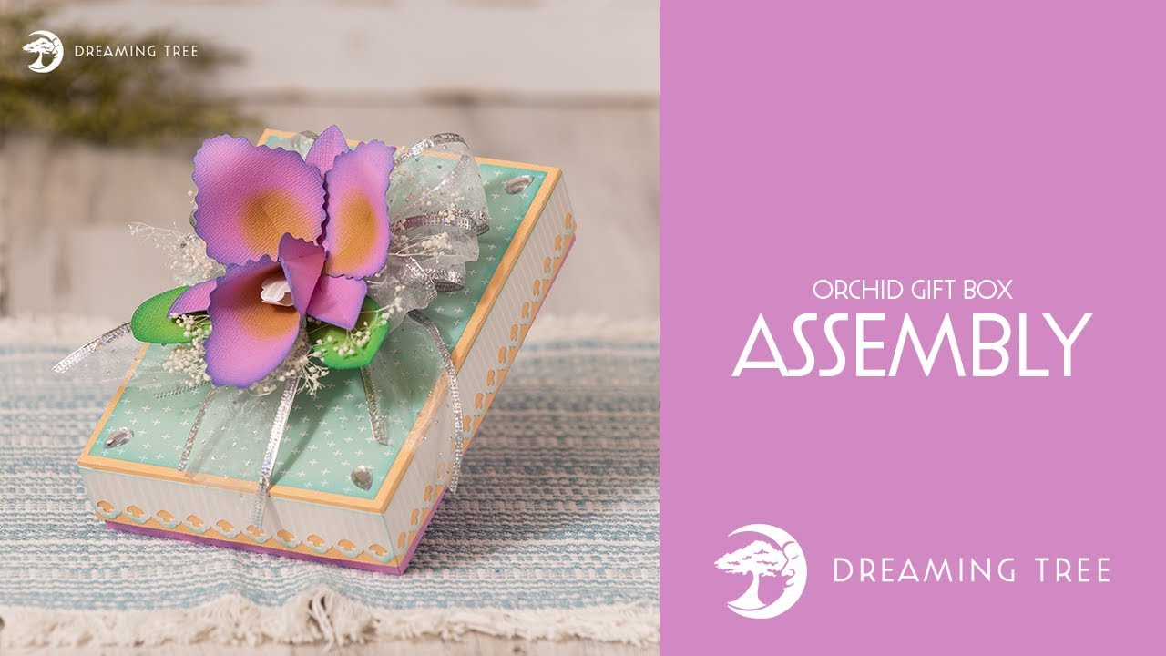 SVG File - Orchid Gift Box - Assembly Tutorial (For Cricut, Silhouette, and ScanNCut)