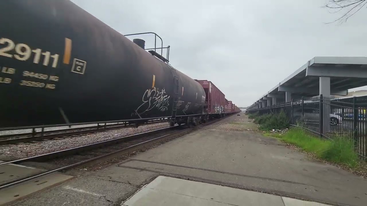 H-BARSTO passing Fresno Amtrak Station. 1/24/26