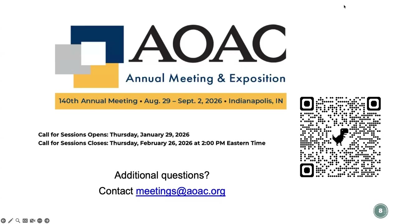 2026 AOAC Annual Meeting Call for Sessions video