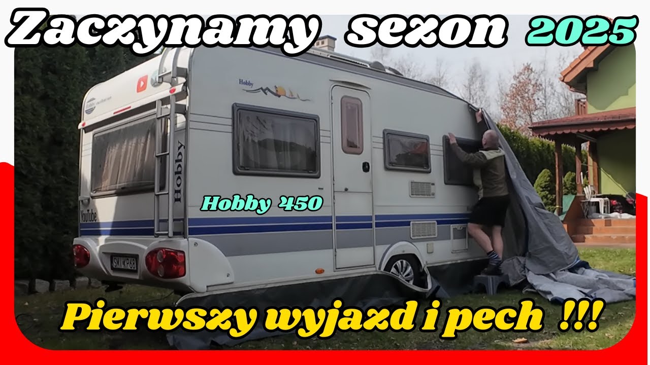 Hobby 450 de lux🩷 Przygotowania do sezonu 2025🩷🤗🩷 Kolejna raz uszkodzili nam przyczepę😰